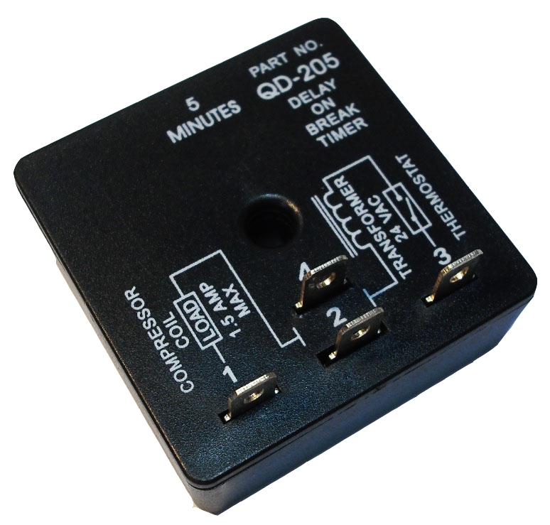 QD-205 Delay-on-Make Timer with 5 Minute Adjustable Delay, Universal 18-240 VAC